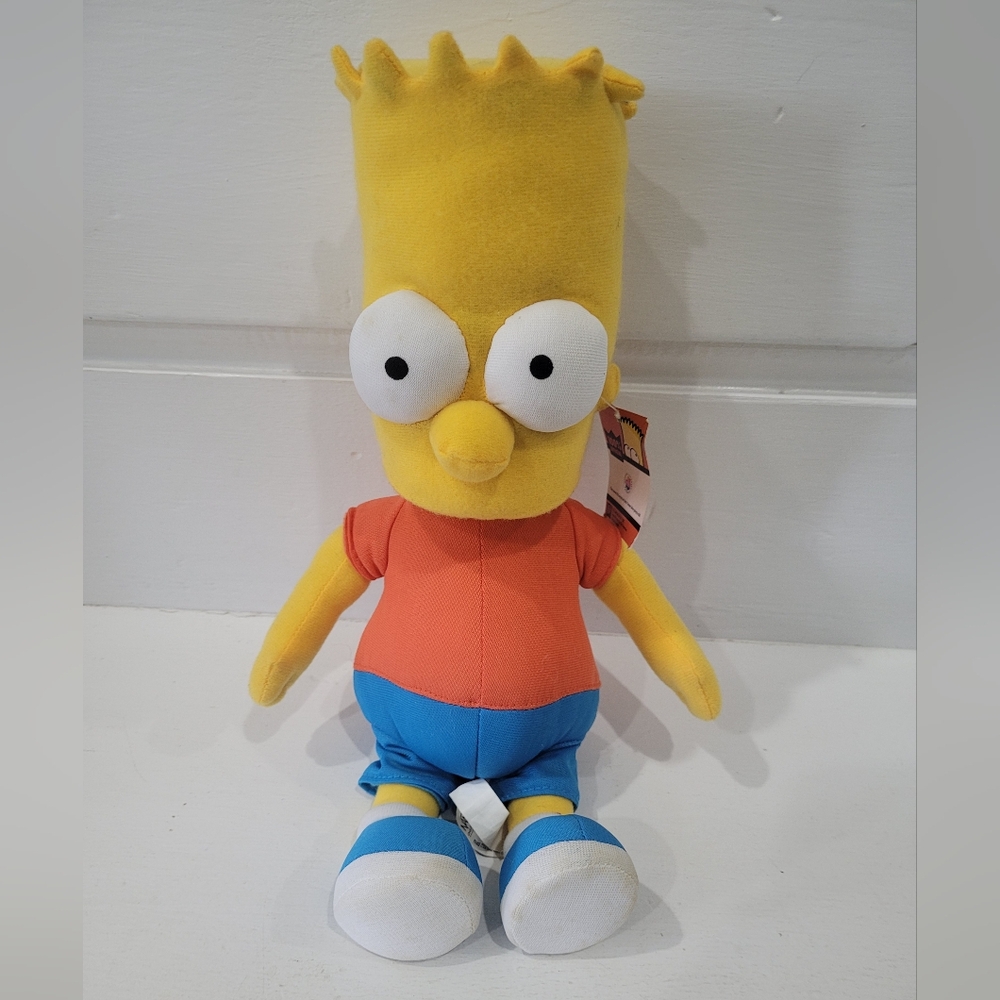 The Simpsons Bart Simpson Nanco 2005 16" Tall Plush Doll 20th Century Fox
